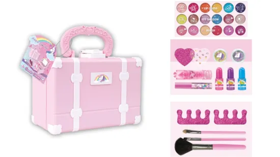 Ensemble de maquillage en gros, jouet émulationnel, cosmétiques pour filles avec cils