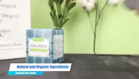 Crème pour le visage au collagène blanchissant, Anti-vieillissement, Anti-rides, soins de la peau, crème pour le visage biologique naturelle, marque privée